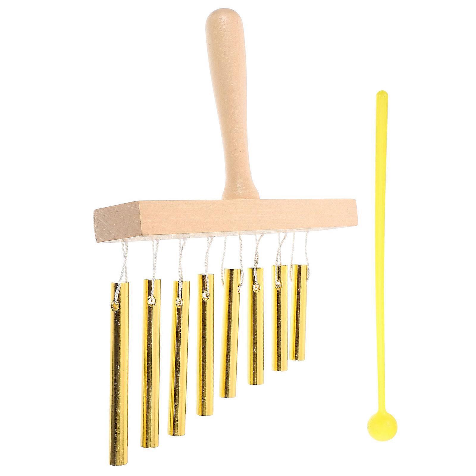 Orff Wind Bell Pipe Instrument for Decor with Mallet Golden Percussion