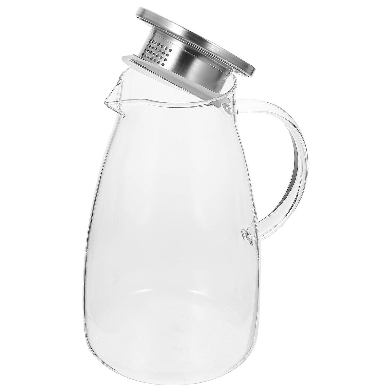 Beverage Pitcher Glass Tea Kettle Party Hold Beverages 2000ML 1Pack