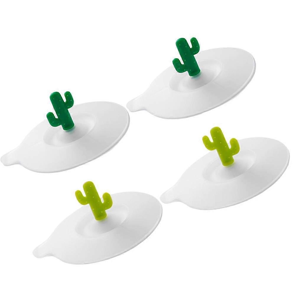 Silicone Lid for Mug 4Pcs Leak-Proof Round Cup Covers Dustproof Sealed