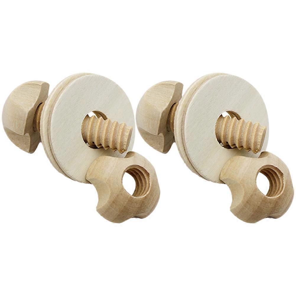 Decorative Screws Wooden Screws Multi Purpose Crafts Pet Cage Smooth Surface Complete Threads 2Pcs
