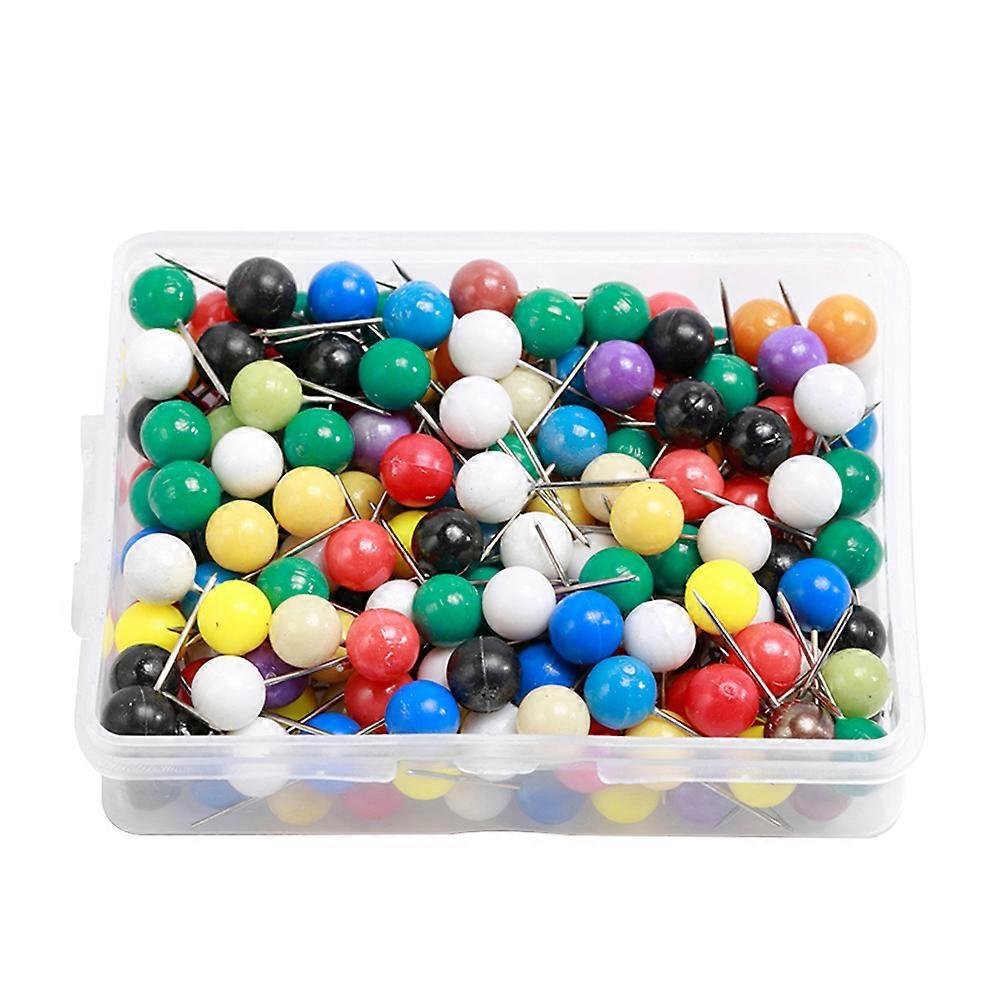 Marking Pin Assorted Color Ball Head Plastic Home Use Craft Projects 100Pcs