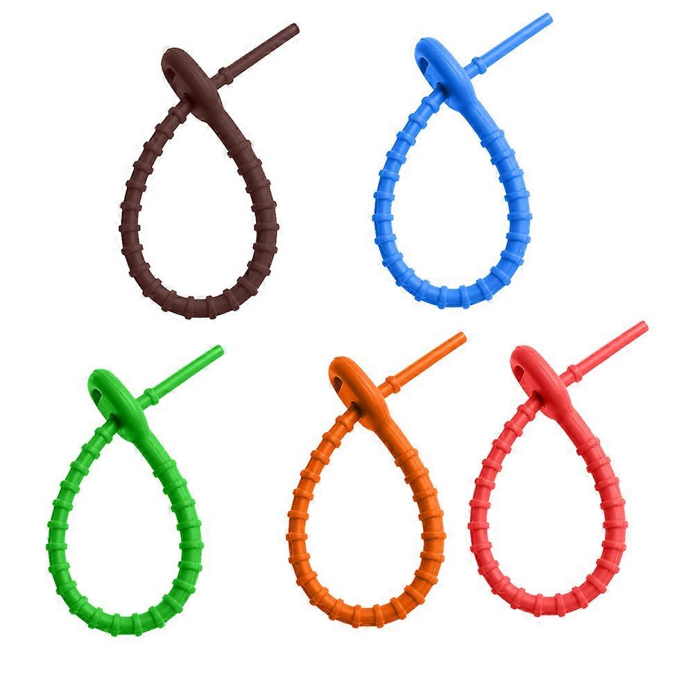 Cable Management Silicone Cable Ties for Wire Tying 20Pcs Assorted Color