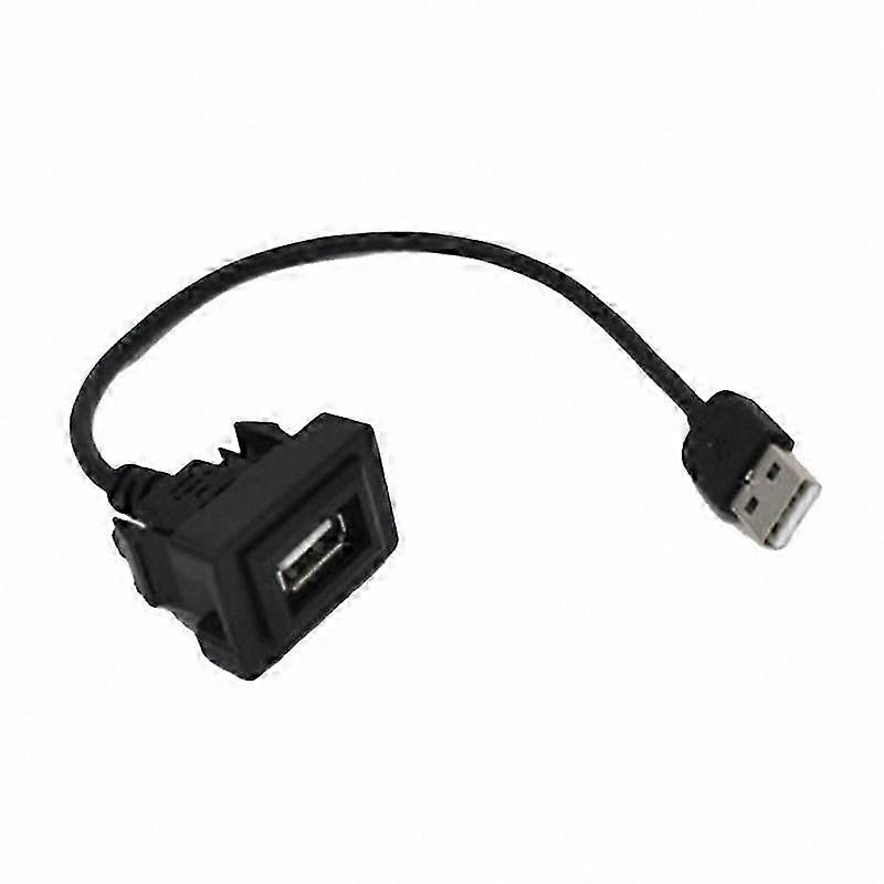USB Dashboard Panel Mount Flush Port Extension 2.0 Socket Outlet