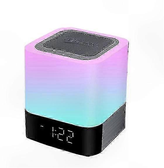 Bluetooth Speaker with Touch Control, Colorful Lamp, Alarm Clock, Dimmable LED Desk Light