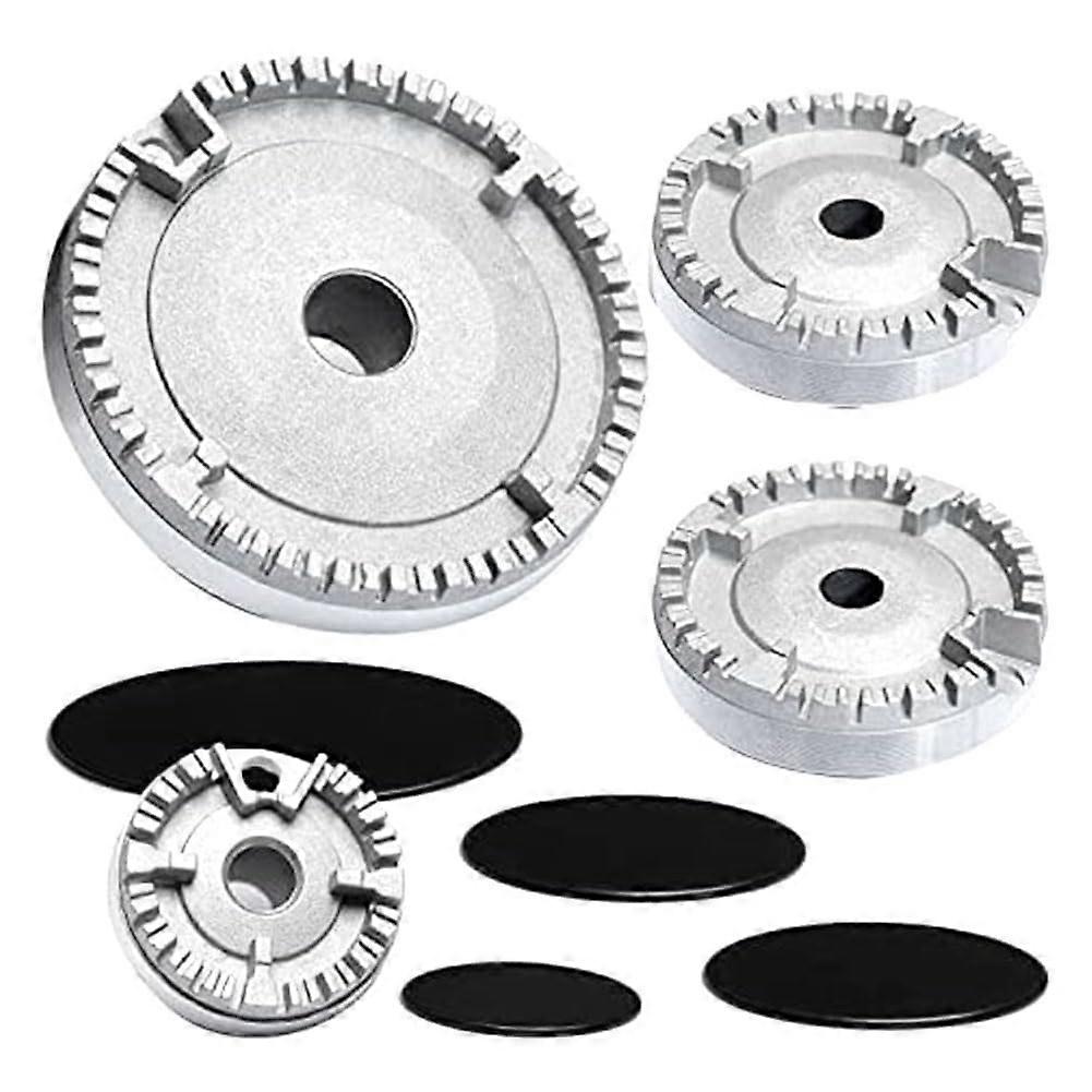 Universal Gas Stove Burner Cap Replacement, Flat Flame Spreader Crown Fits All Sizes Easy Install