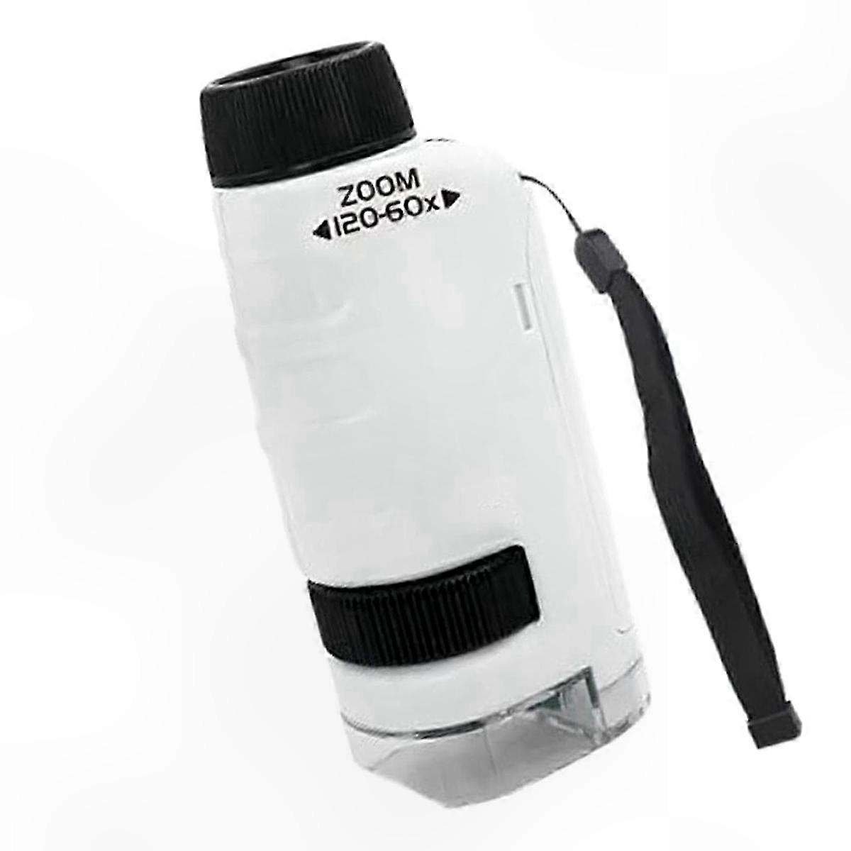 Portable Microscope for Kids, Mini Science Lab Scope, Compact and Lightweight Microscope (W)