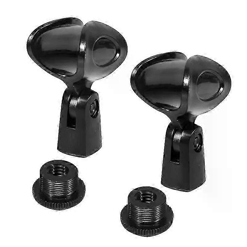 Two universal microphone stand clips, suitable for microphone stands