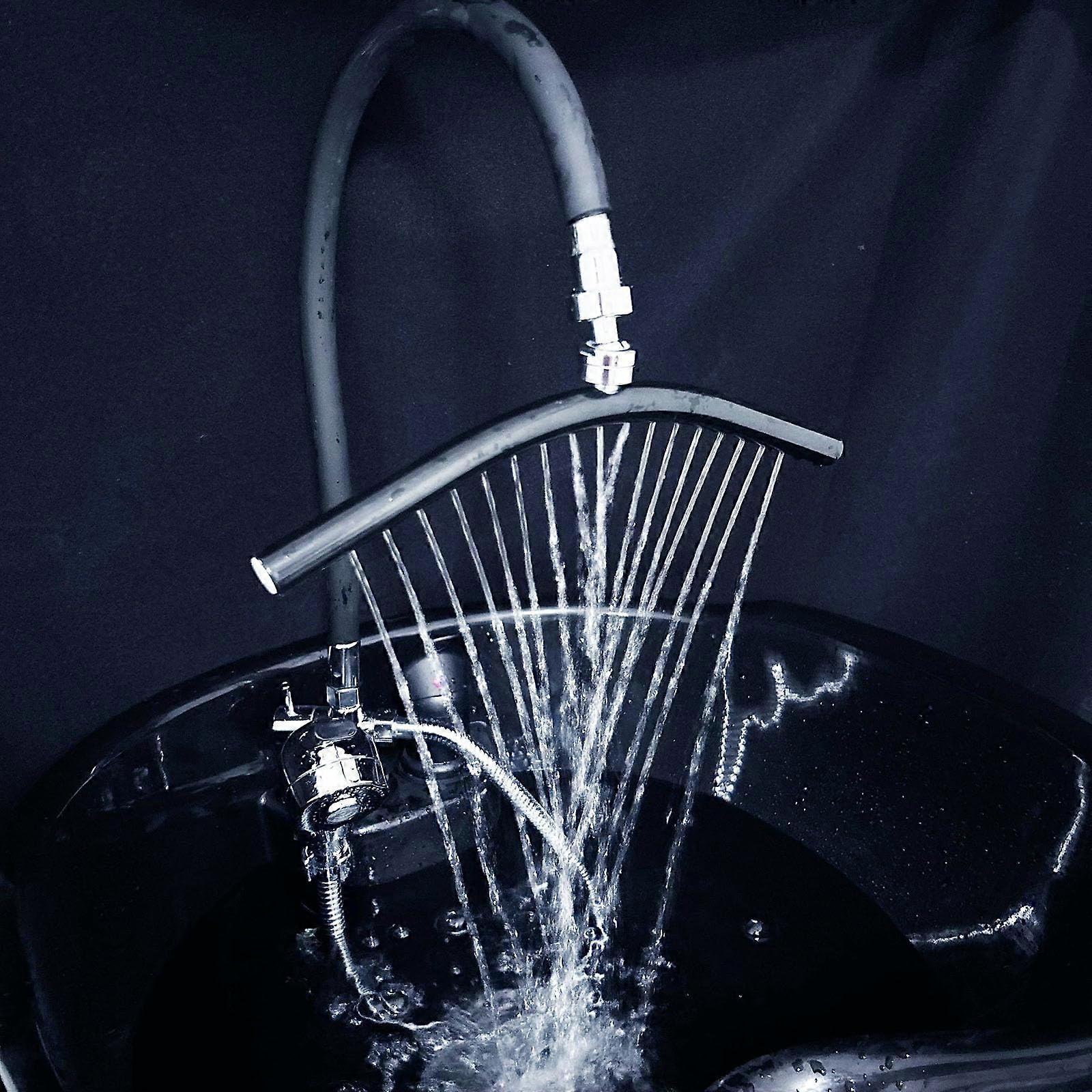 Shampoo Basin with Adjustable Frame for Hands Hair Rinsing, 360° Flow, Quick Installation