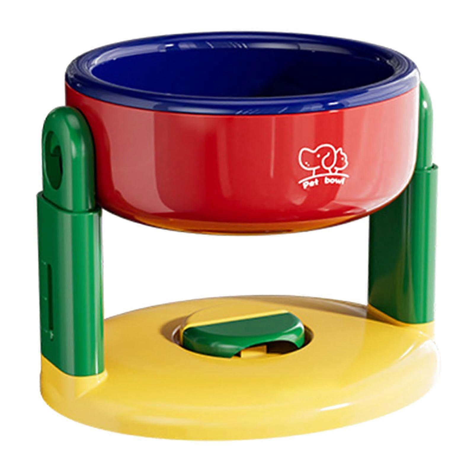 Adjustable Dog Bowl Stand with MultiHeight Base for Comfortable Feeding, Elevated Pet Feeder Red