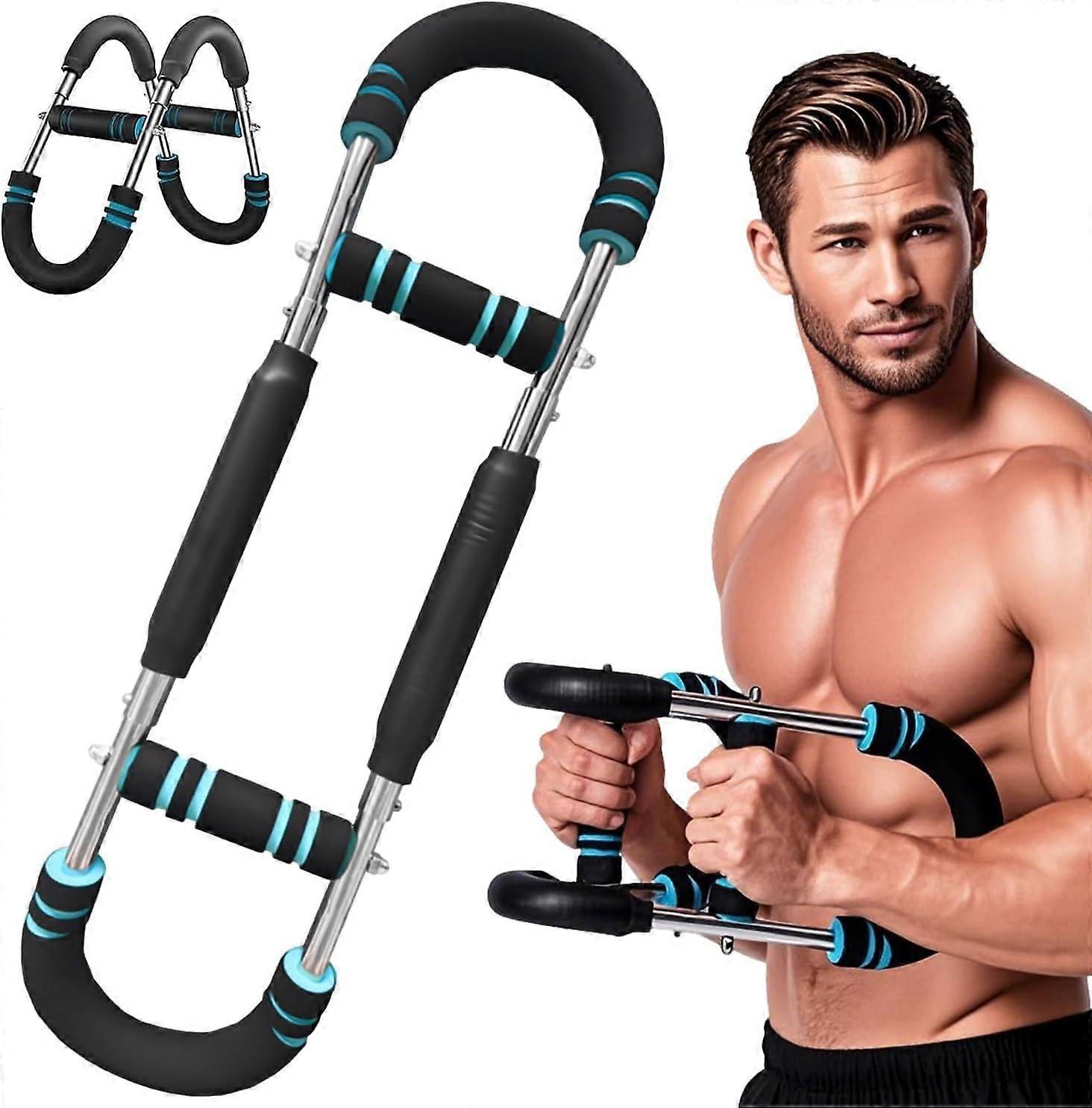 Adjustable Arm Workout Equipment and Chest Expander with Spring Resistance for Home Upper Body Training