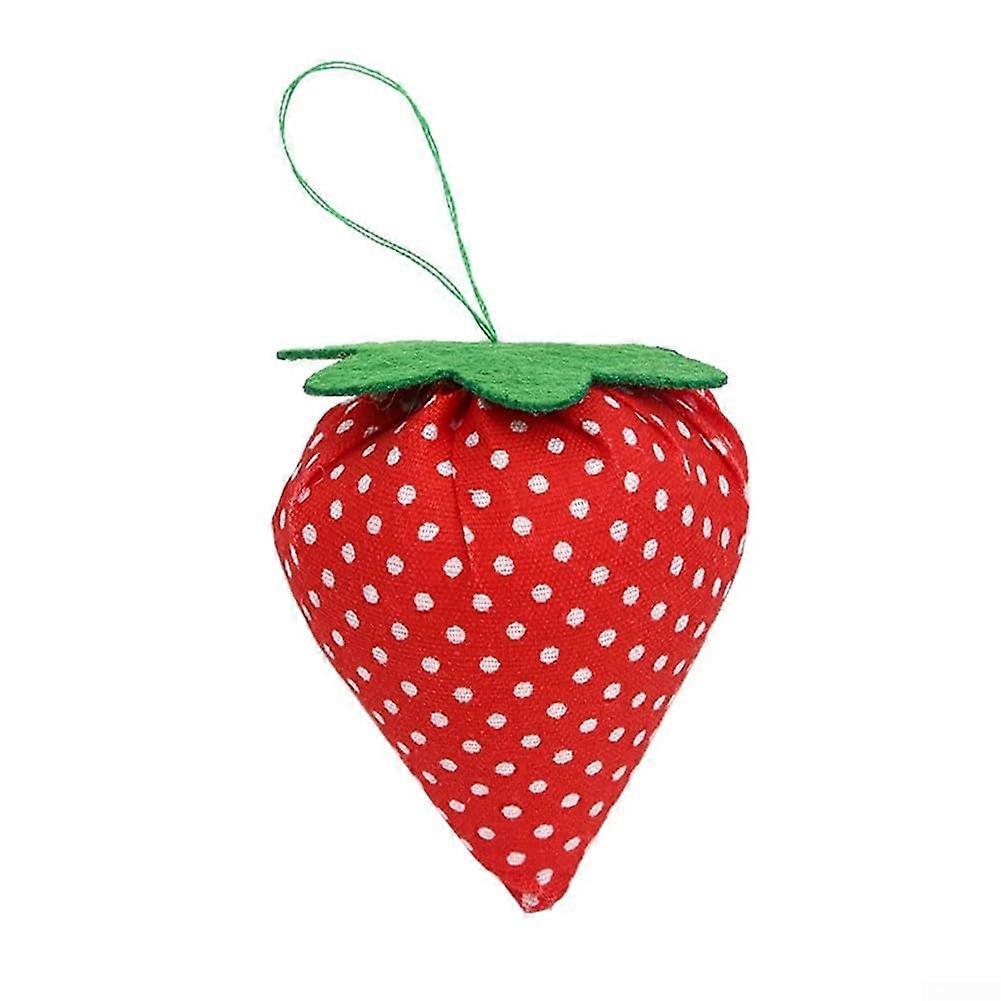 Strawberry Pin Cushion with Emery for Sewing Needle Storage and Sharpening