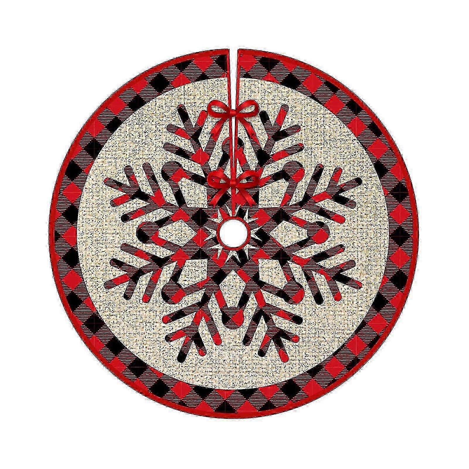 Christmas tree base cover with printed decorative pattern