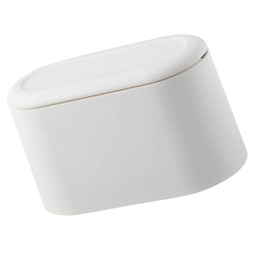 Daily Use Trash Bucket Rectangular White Reusable for Kitchen Easy to Clean 1Set