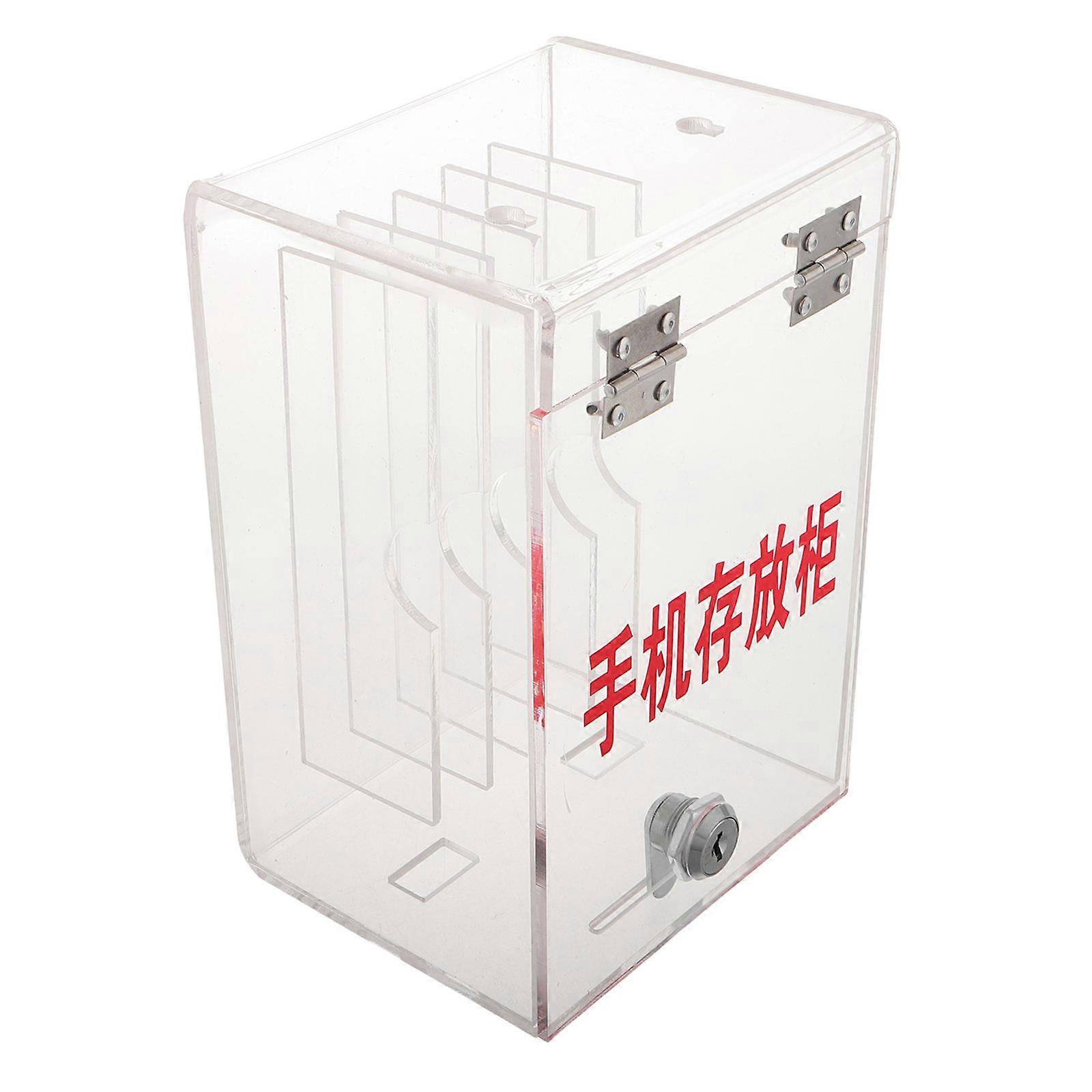 Acrylic Phone Locker Box Lock for Home Use Large Capacity