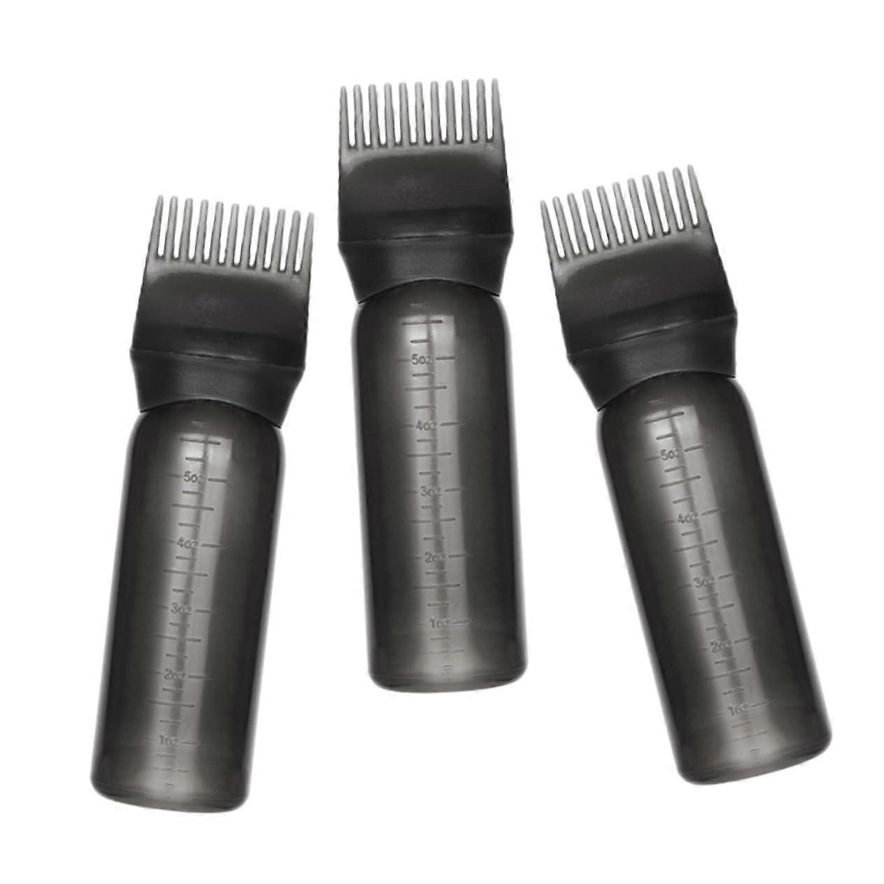 3pcs Hair Dye Applicator Bottle with Root Comb Tip for Precise Mess Coloring Ref: 9053