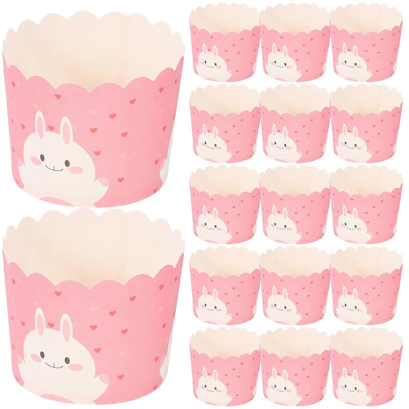 Pink Paper Cupcake Liners for Baking with 100Pcs for Storage Use