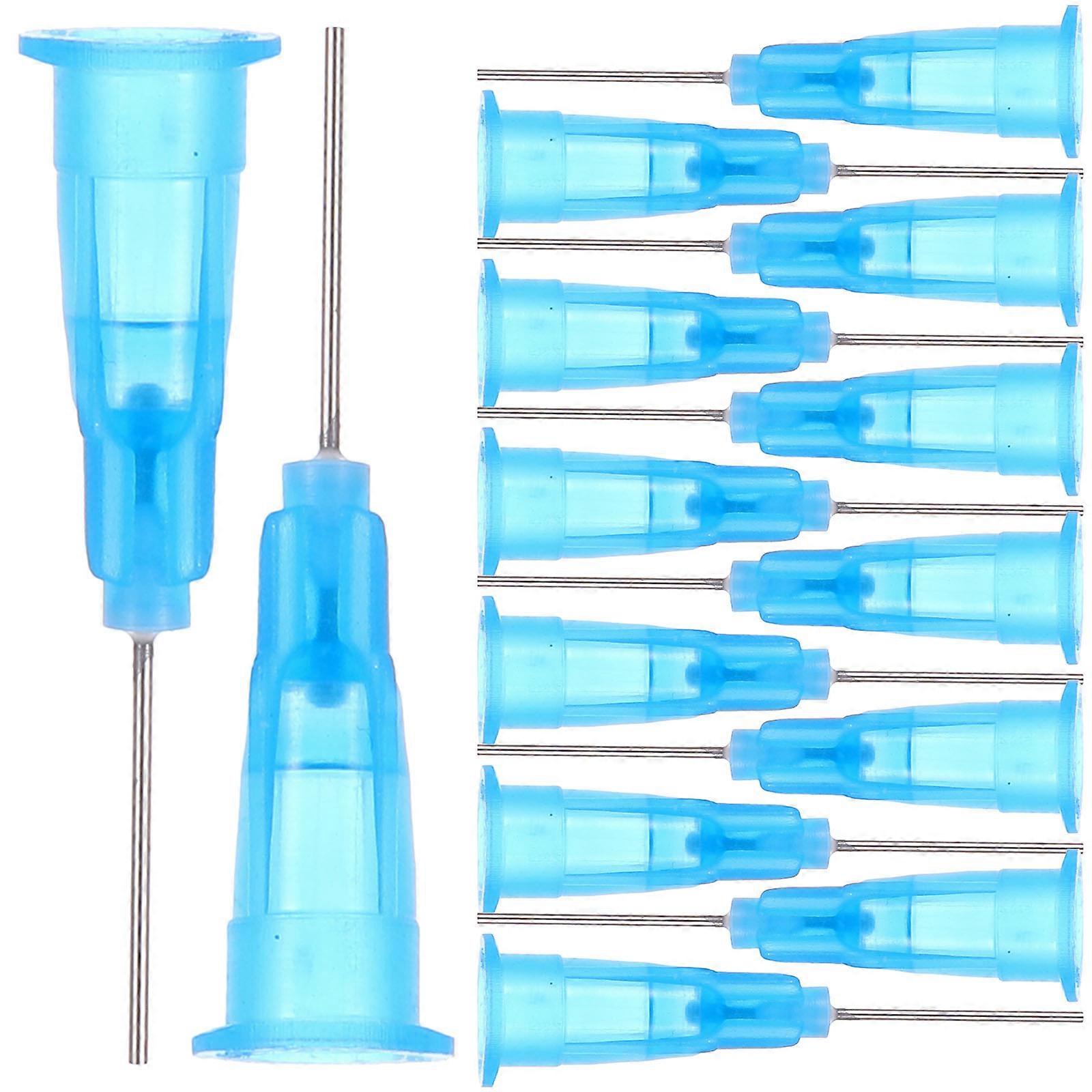 Dispensing Needle Glue Needle Tip for Adhesive Glue 100Pcs Blue Reusable