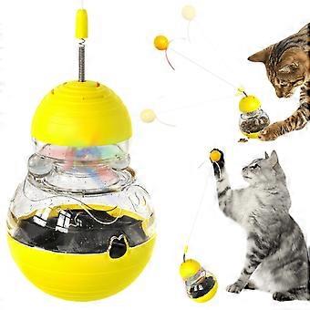 Langzame voerdispenser voor kattensnoepjes in levendige kleuren voor een gezonde en leuke traktatie.