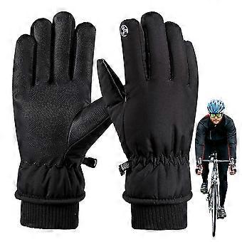 Winterfietshandschoenen met volledige vingers, touchscreenwanten, warme handschoenen voor heren, geschikt voor hardlopen, fietsen, wandelen, autorijden en andere sporten. Goed gemaakt.