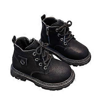 Toddler Boots,Winter Boots Ankle Booties for Boys Girls Round Toe Warm Shoes,Girl Boots,8-9 Years,Black