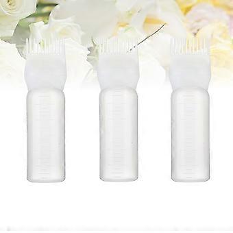 Haarfärbemittel-Applikatorkamm, 3-teiliges Set, weißes Salon-Werkzeug