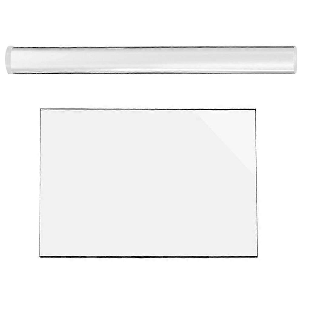 2-piece clay roller rectangular board set, clay rolling pin shaping tool set, transparent