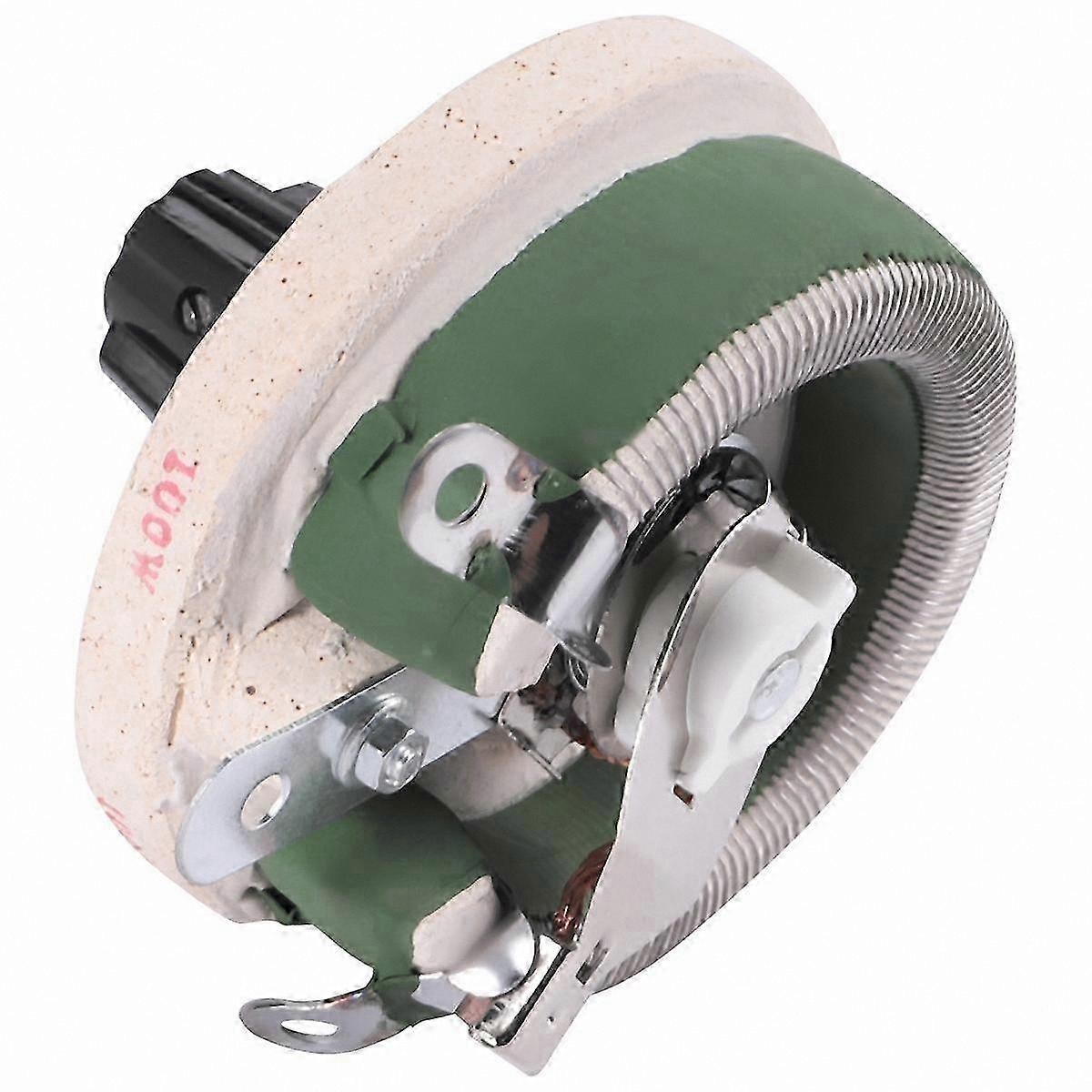 100W Ceramic Wirewound Variable Resistor with 100 Ohm Rheostat Functionality