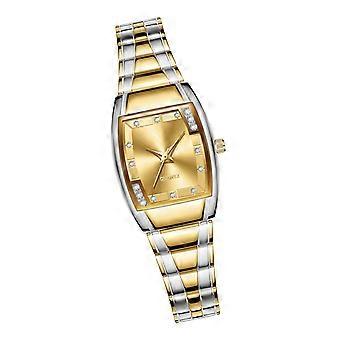 Elegant Women's Rectangle Watch with Roman Numerals and Delicate Bezel Water Resistant 30m Suitable for Parties Weddings  silver gold