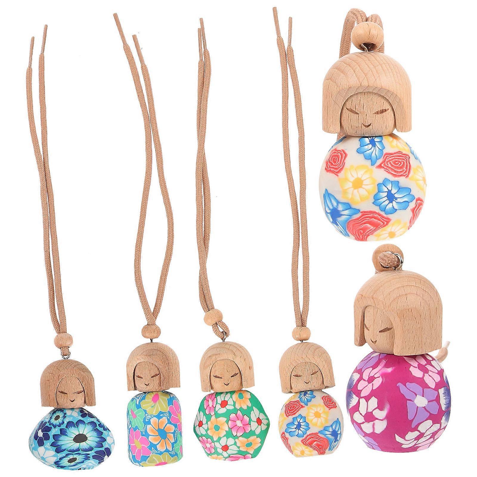 Assorted Color Reusable Perfume Diffuser Ornamental Car Aromatherapy Bottles 6Pcs