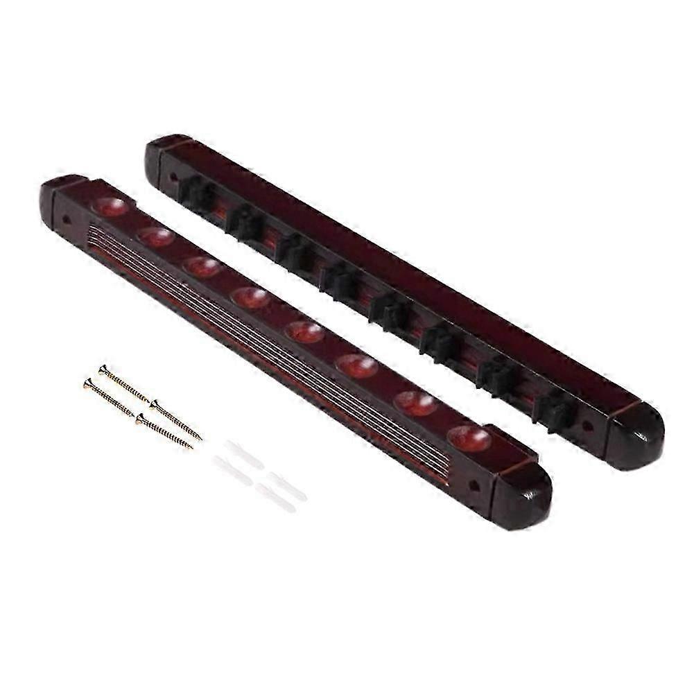 Pool Queue Halter Holz Snooker Wand Queue Queue Halter Pool Queue Halter mit Clips für 8 Queuehalter Weinrot