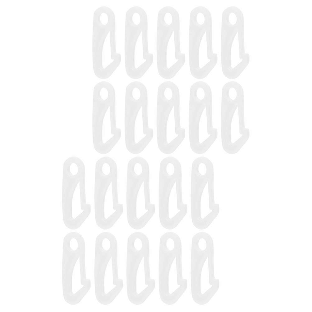 Flagpole Attachment Hardware Plastic Snap Hooks for Quick Installation 20Pcs