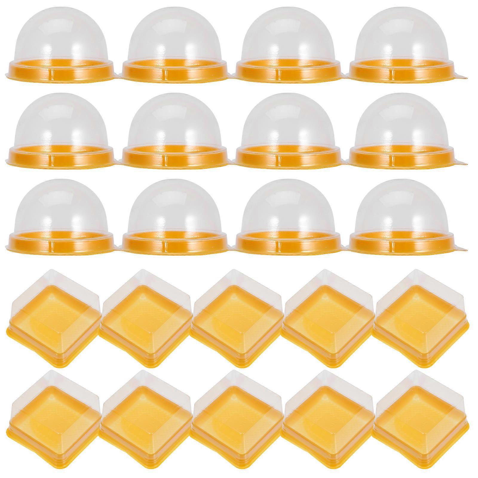 Mini Cupcake Box Cake Container for Storage 100Pcs Transparent Pet