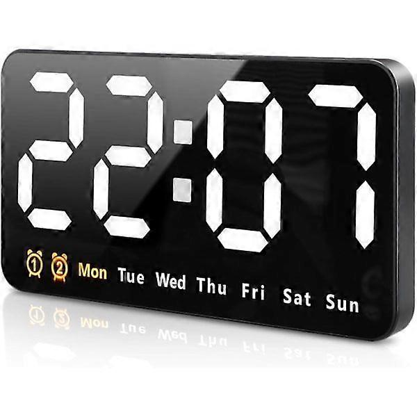 Large Digital Wall Clock, Large LED Digital Wall Clock with 3 Adjustable Brightness Levels