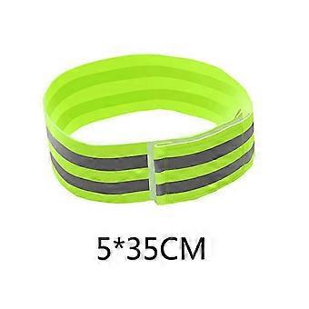 Grünes reflektierendes Armband, praktisches Leuchtarmband für Outdoor-Aktivitäten, Fitness, 4 Stück