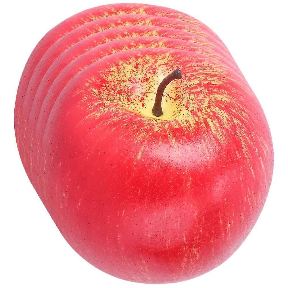 5pcs Simulated Apples Decor Simulation Apples Model Fruit Model Photo Props