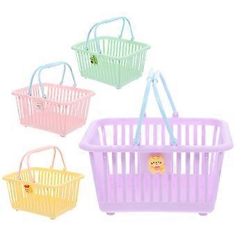 4pcs multi-funcional cesta de plástico cesta de compras pequena cesta adorável crianças brinquedo cesta