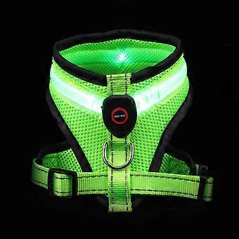 1 Set Lichtgevende LED Hondenvest Ademende USB Opladen Hondenvest Huisdier Hondenlevering