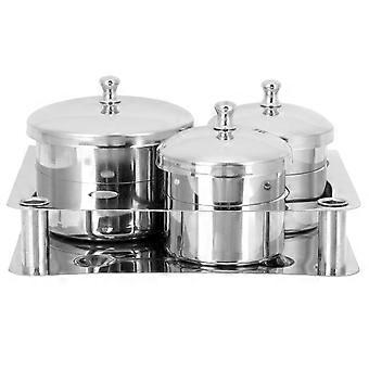 Manicure Cup Stainless Steel Nail Art Cup for Pen Cleaning 3Sets Kit