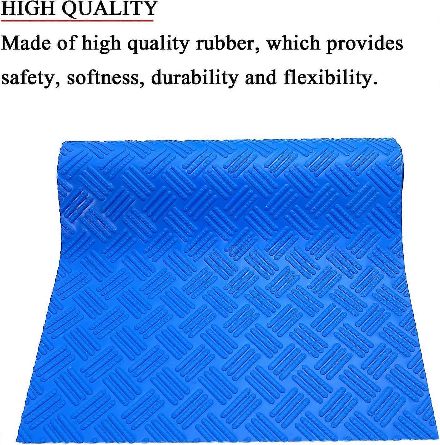 Pool Ladder Mat - Pool Ladder Protector Mat with Non-Slip Texture, Medium Blue