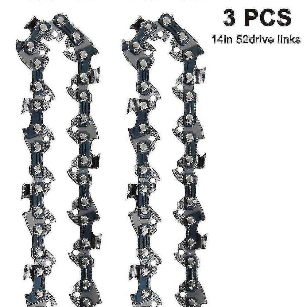 3 Piece Set Universal Logging Chainsaw Chains 3/8 Lp Pitch Semi-chisel