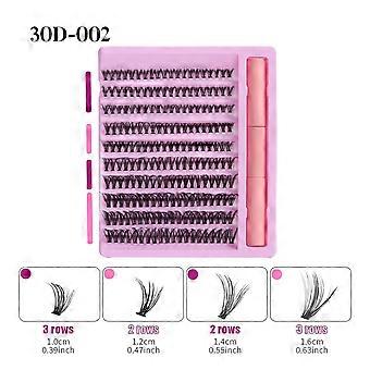 False Eyelash Extension Kit,30d Individual False Eyelashes Cluster Individual Eyelash Extensions With Lash Bond And Seal Applicator