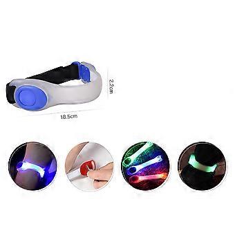 2Pcs LED Light Armbands for Running Blue Luminous Wearable Sports Belt