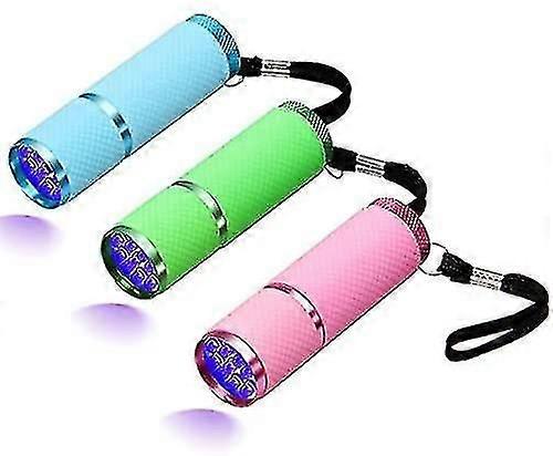 3pcs Led Flashlights, Small Flashlight With 9 Led Lights, Portable Light Nail Dryer
