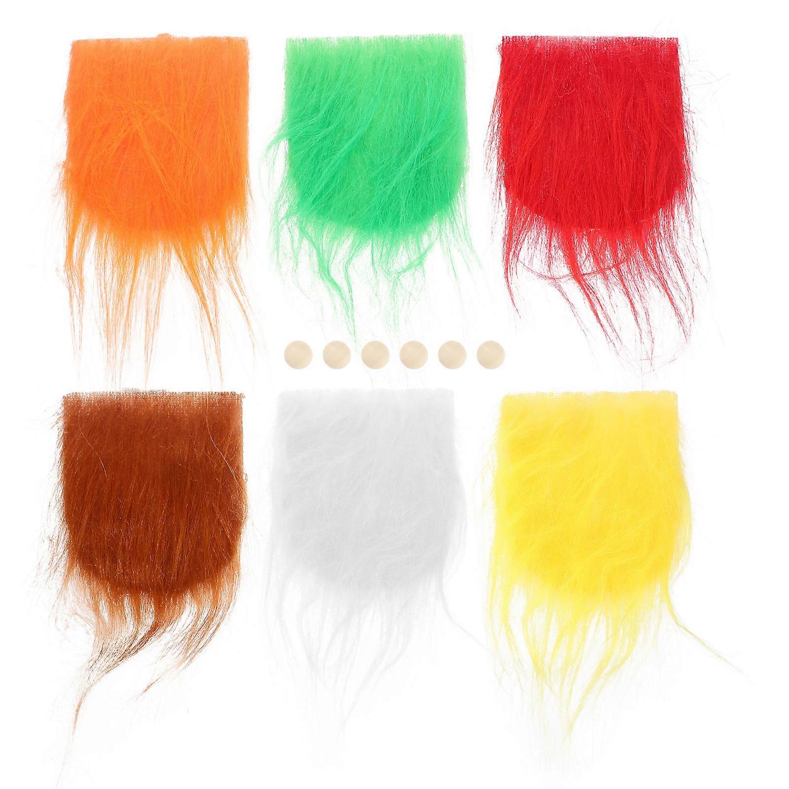 Artificial Gnome Beards 4Sets Fake Colored Beards for Crafting Projects