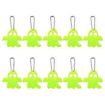 10pcs reflecteren licht hangers ghost vormige hangers rugzak mobiele telefoon hangers