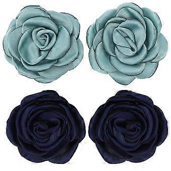2 Paare Stoff Blumen Gefälschte Kamelienblüten DIY Schuh Blumen Schuhe Zubehör