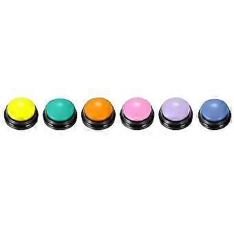 6PCS Voice Recording Dog Communication Buttons, Pet Training Buzzers for Record Playback, No Battery Included