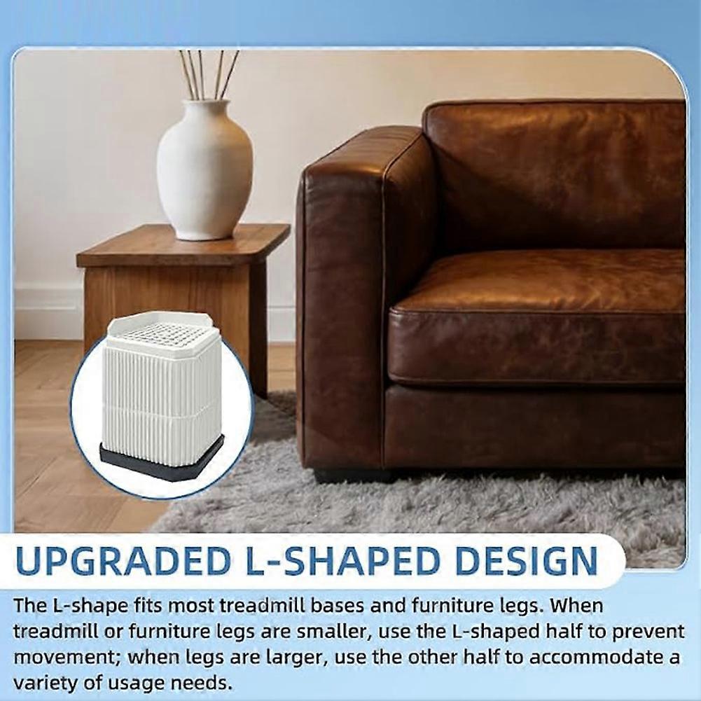 4 Pack Furniture Risers, Stackable Plastic Height Blocks, Moisture-Proof for Table Sofa Chair