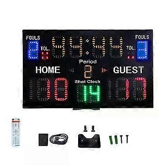 15 Digit Electronic Scoreboard LED Digital Portable Electric Scorekeeper Indoor Outdoor Basketball Volleyball Sports Scoreboard
