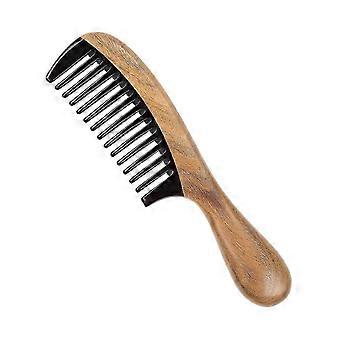 Z7 Wooden Comb Wide Tooth And Fine Tooth Wood, Green Sandalwood Comb Antistatic Detangling Horn Comb For Women, Men And Girls, Hair Comb For Thick, Cu
